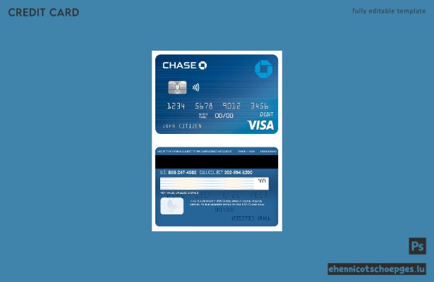 USA Chase Bank Visa Debitkarte 2 Beispielvorschau